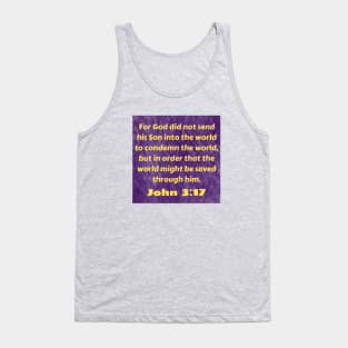 Bible Verse John 3:17 Tank Top